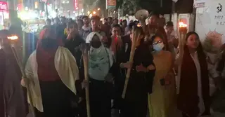 ব্যবসায়ী সোহাগ হত্যার প্রতিবাদে টাঙ্গাইলে মশাল মিছিল